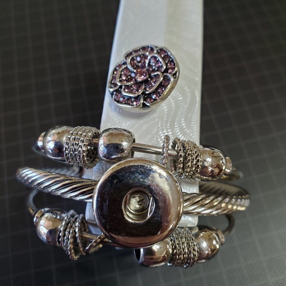 Ginger/Snap Interchangeable Button Snap Cuff Brac… - image 4